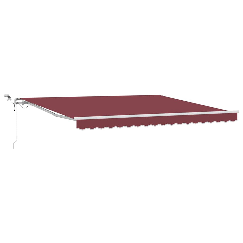 vidaXL Store banne automatique avec LED Rouge bordeaux 400x300 cm