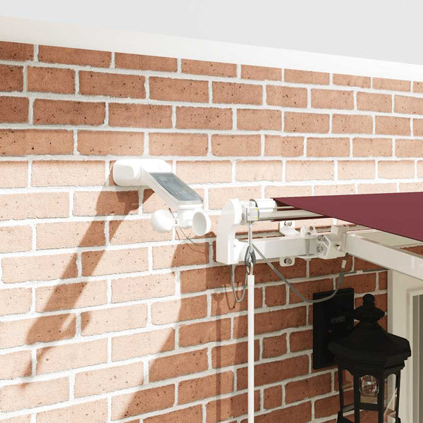 Automatische LED Markise Weinrot 400x300 cm