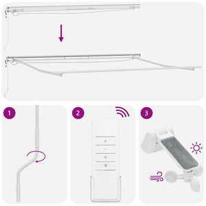 Automatische LED Markise Weinrot 400x300 cm