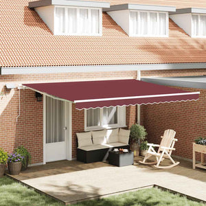 Manuelle Weinrote LED Markise 450x300 cm