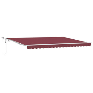 Automatische Weinrote LED Markise 450x300 cm