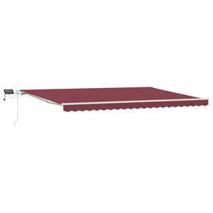 Manuelle Weinrote LED Markise 500x300 cm