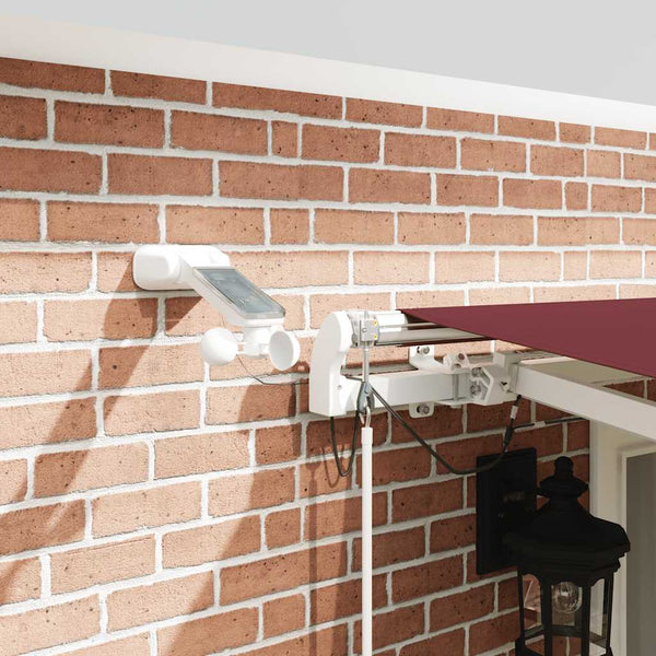 Automatische LED Markise Weinrot 500x300 cm