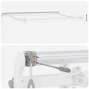Automatische LED Markise Weinrot 500x300 cm