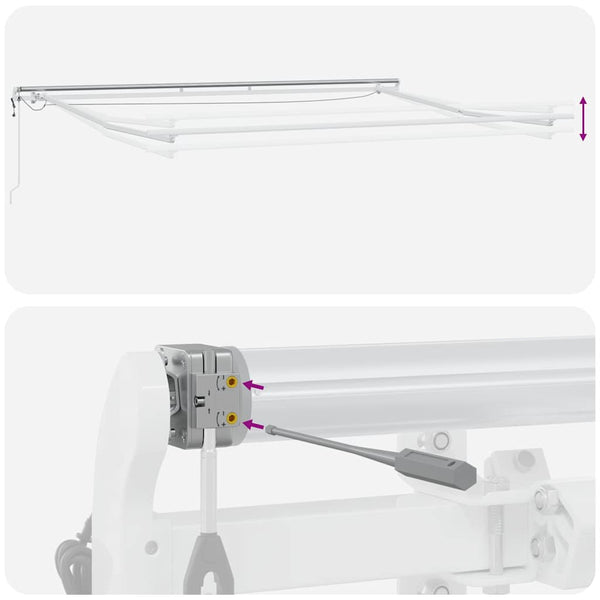 Automatische LED Markise Weinrot 500x300 cm