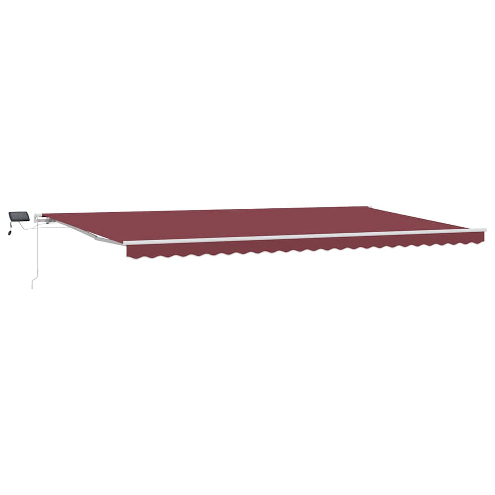 Manuelle Weinrote LED Markise 600x300 cm