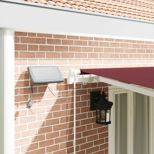 Manuelle Weinrote LED Markise 600x300 cm