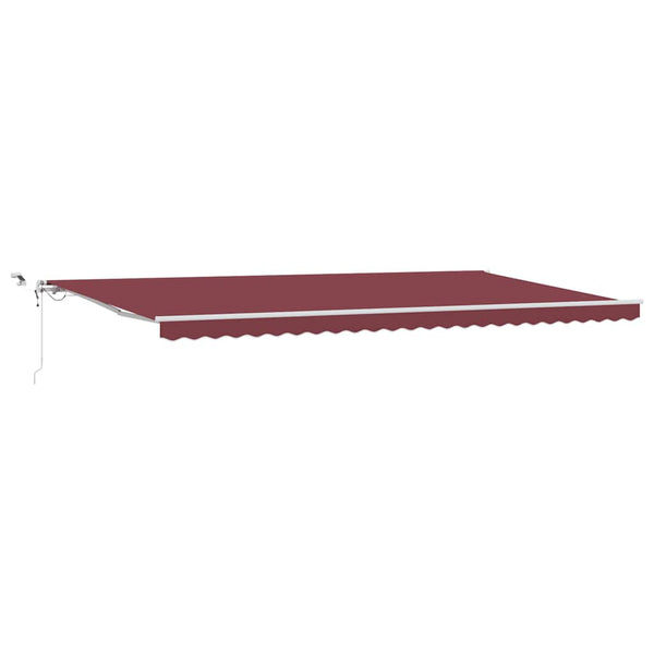 Automatische LED-Markise Weinrot 600x300 cm