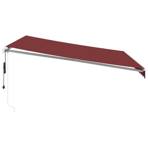 Automatische LED Markise Weinrot 400x350 cm