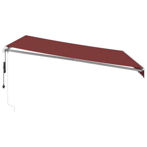 Automatische LED Markise Weinrot 400x350 cm
