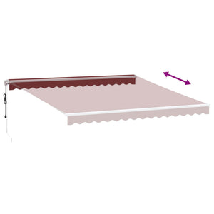 Automatische LED Markise Weinrot 400x350 cm