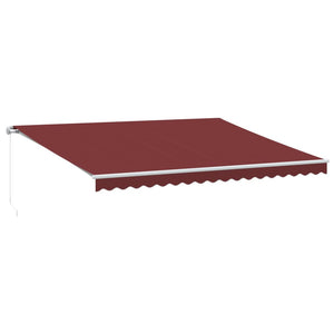 Manuelle LED-Markise Weinrot 450x350 cm