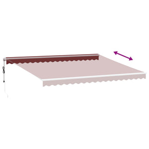 Automatische Burgunderrote Markise 450x350 cm