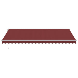 Manuelle LED Markise Weinrot 500x350 cm