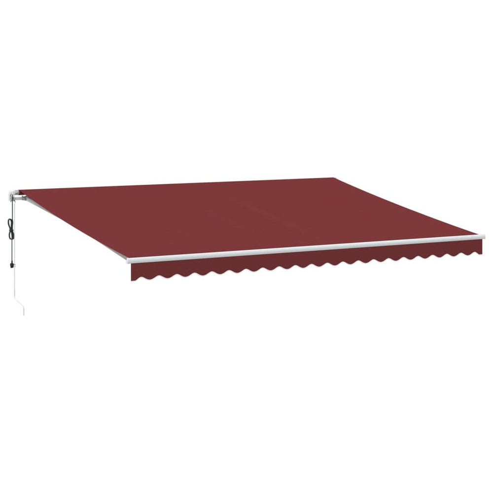 Automatische Weinrote LED Markise 500x350 cm