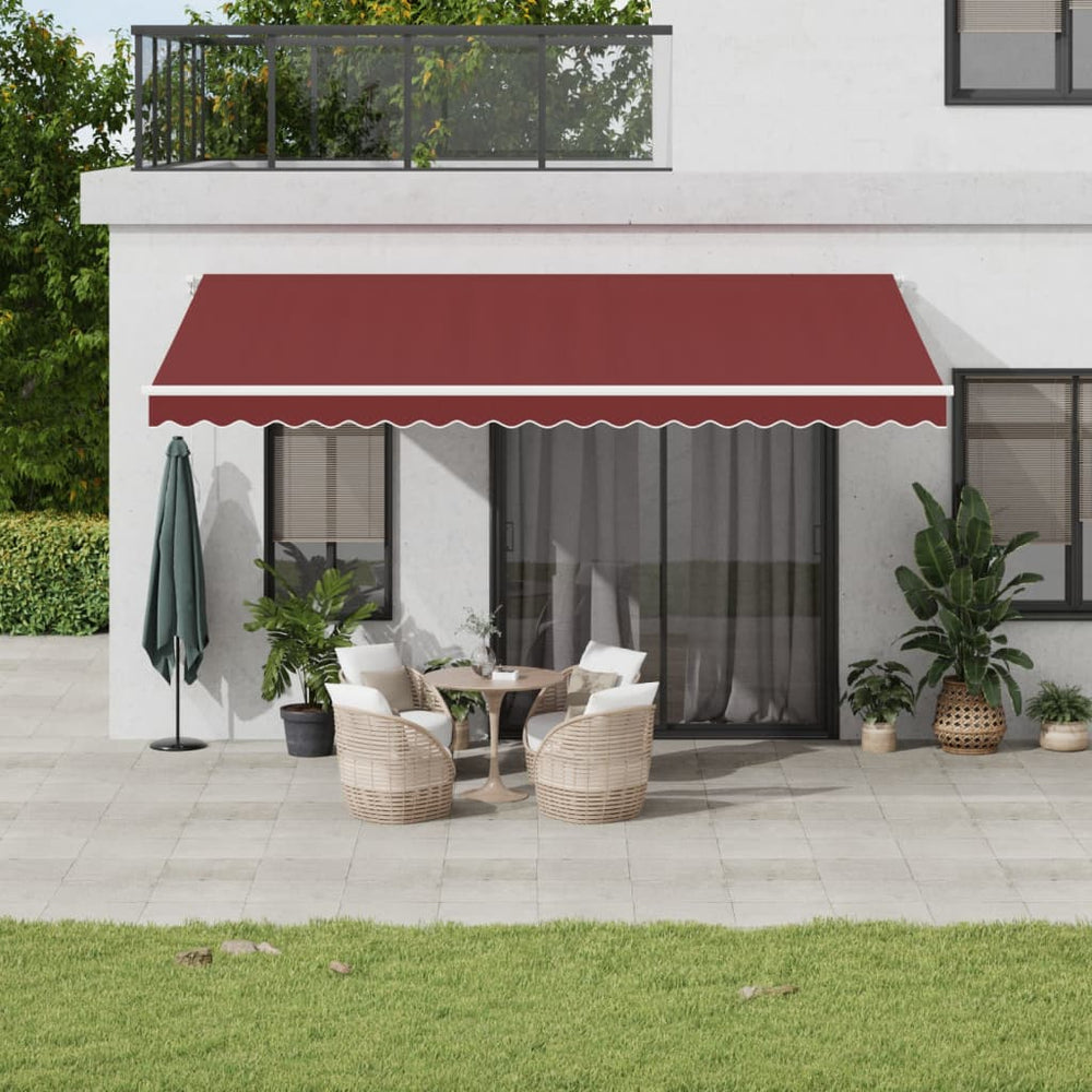 Automatische Weinrote LED Markise 500x350 cm