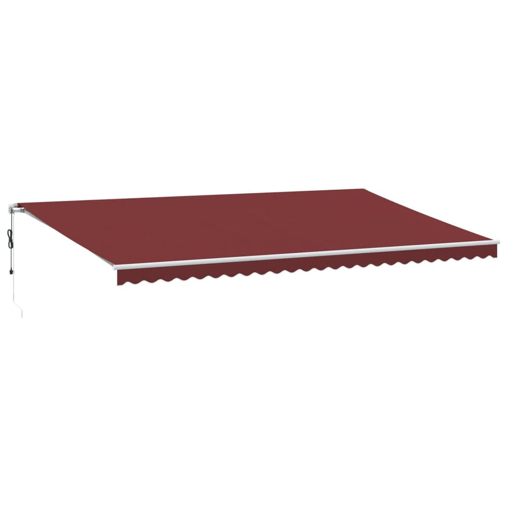 Automatische Weinrote LED Markise 600x350 cm