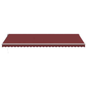 Automatische Weinrote LED Markise 600x350 cm