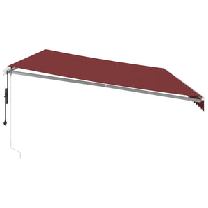 Automatische Weinrote LED Markise 600x350 cm