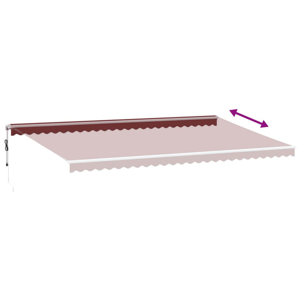 Automatische Weinrote LED Markise 600x350 cm