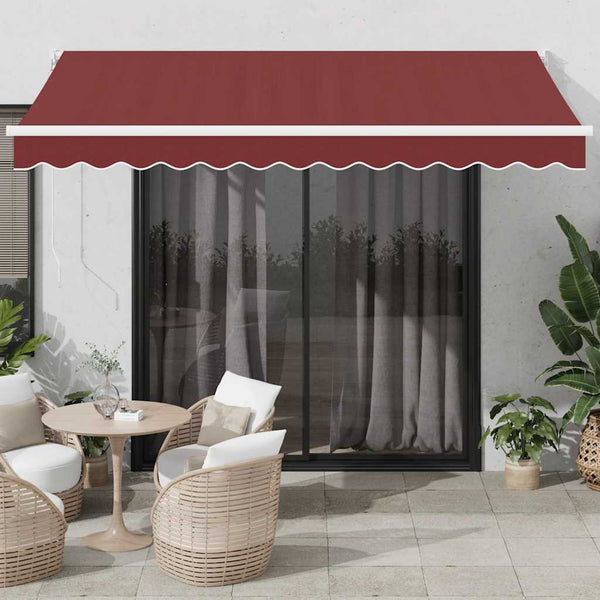 Automatische Burgunderrote Markise 350x250 cm