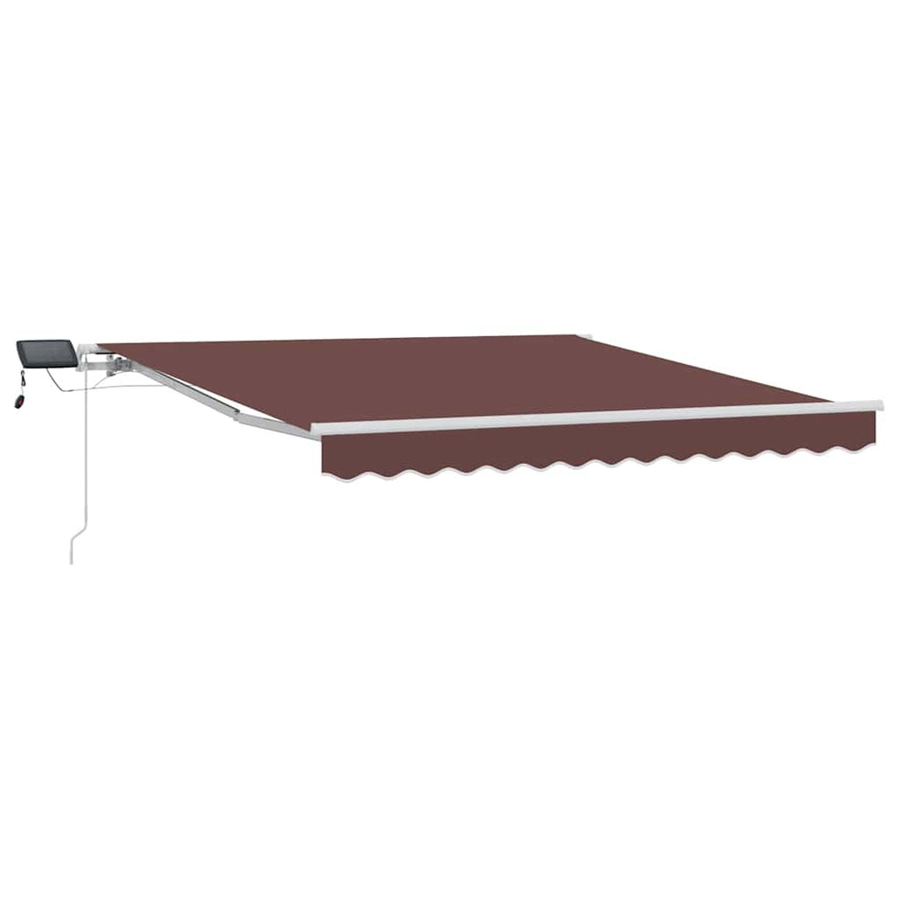 Manuelle LED Markise Braun 300x250 cm