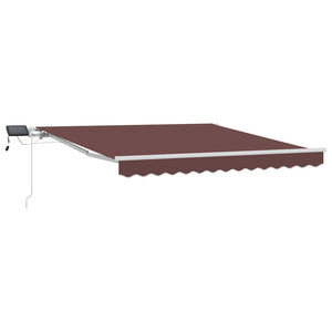 Manuelle LED Markise Braun 300x250 cm