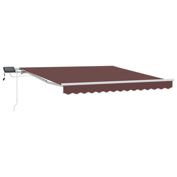 Manuelle LED Markise Braun 300x250 cm