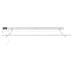 Manuelle LED Markise Braun 300x250 cm