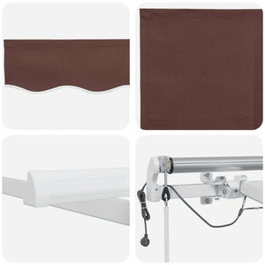 Automatische LED Markise Braun 300x250 cm