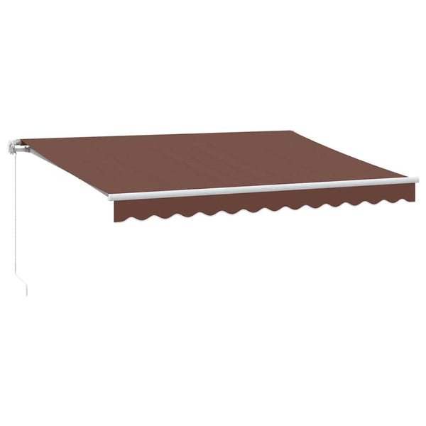 Manuelle Markise mit LED Braun 350x250 cm