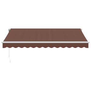 Manuelle Markise mit LED Braun 350x250 cm
