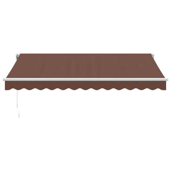 Manuelle Markise mit LED Braun 350x250 cm