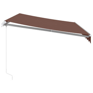 Manuelle Markise mit LED Braun 350x250 cm