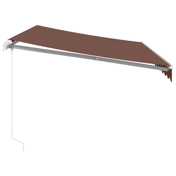 Manuelle Markise mit LED Braun 350x250 cm