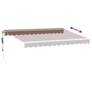 Automatische LED Markise Braun 350x250 cm