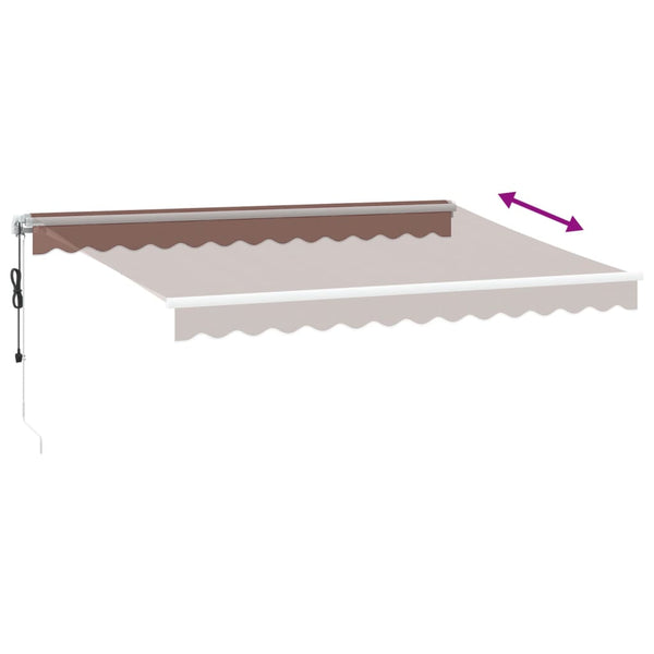 Automatische LED Markise Braun 350x250 cm