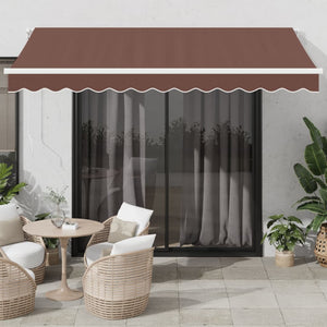 Automatische LED Markise Braun 350x250 cm