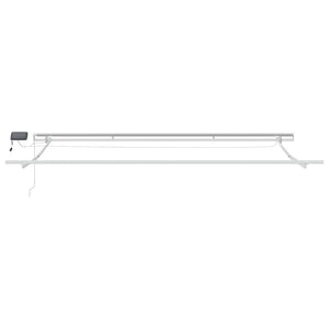 Manuelle Markise mit LED Braun 400x300 cm
