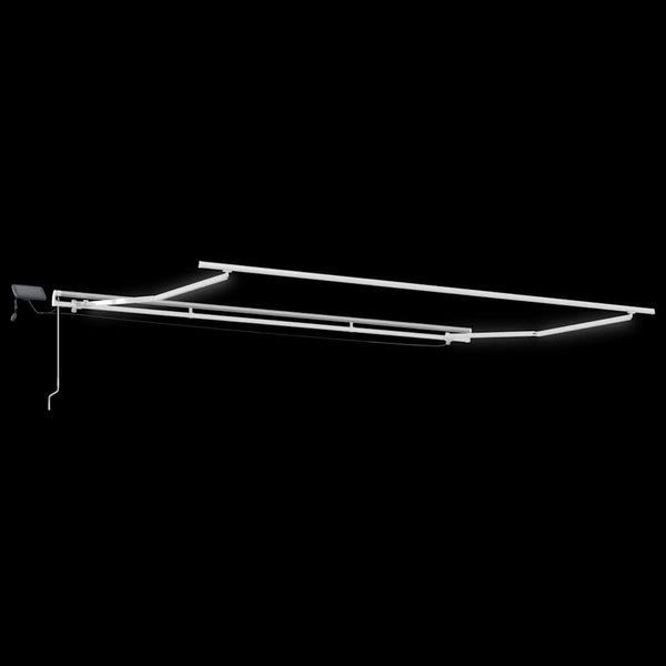 Manuelle Markise mit LED Braun 400x300 cm