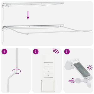 Automatische LED Markise Braun 400x300 cm