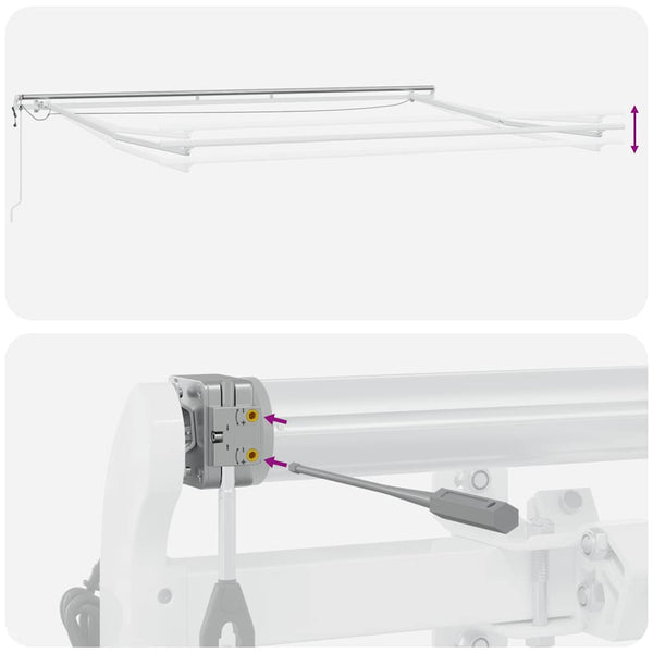 Automatische LED Markise Braun 450x300 cm