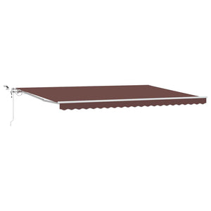 Automatische LED Markise Braun 500x300 cm