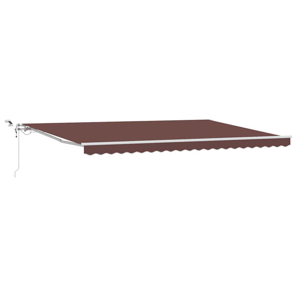 Automatische LED Markise Braun 500x300 cm