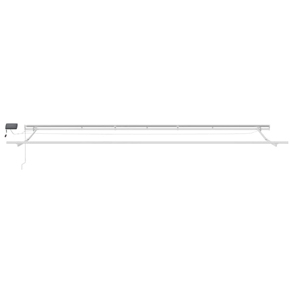 Manuelle LED Markise Braun 600x300 cm
