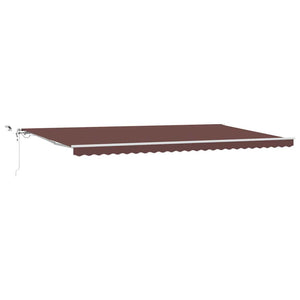 Automatische LED Markise Braun 600x300 cm