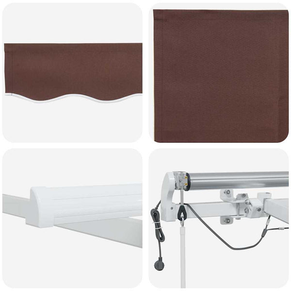 Automatische LED Markise Braun 600x300 cm