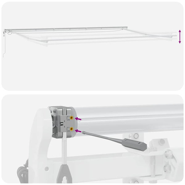 Automatische LED Markise Braun 600x300 cm