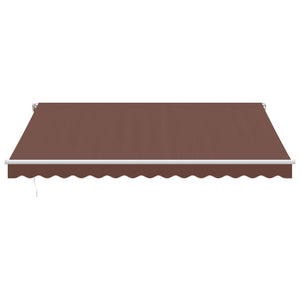 Manuelle LED Markise Braun 400x350 cm