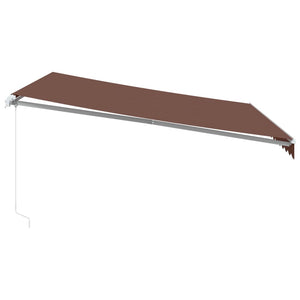 Manuelle LED Markise Braun 400x350 cm